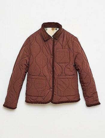 Casaco quente estilo workwear reversível