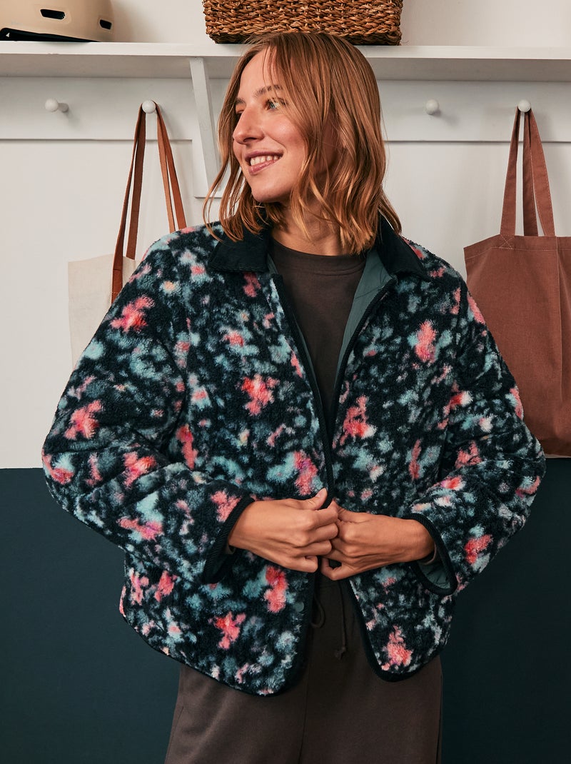 Casaco quente reversível Caqui - Kiabi