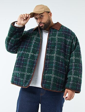 Casaco quente reversível com veludo