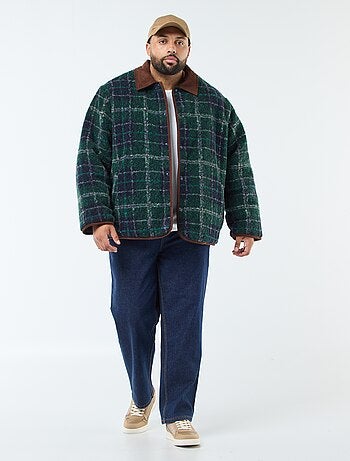 Casaco quente reversível com veludo