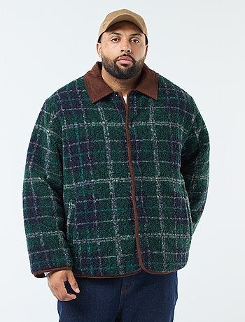 Casaco quente reversível com veludo