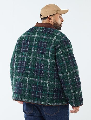 Casaco quente reversível com veludo