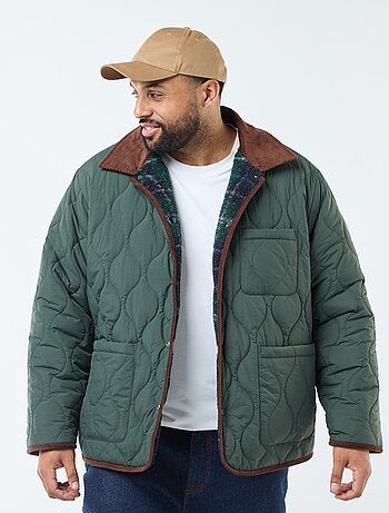 Casaco quente reversível com veludo