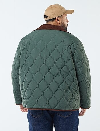 Casaco quente reversível com veludo