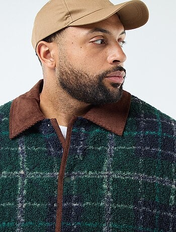 Casaco quente reversível com veludo