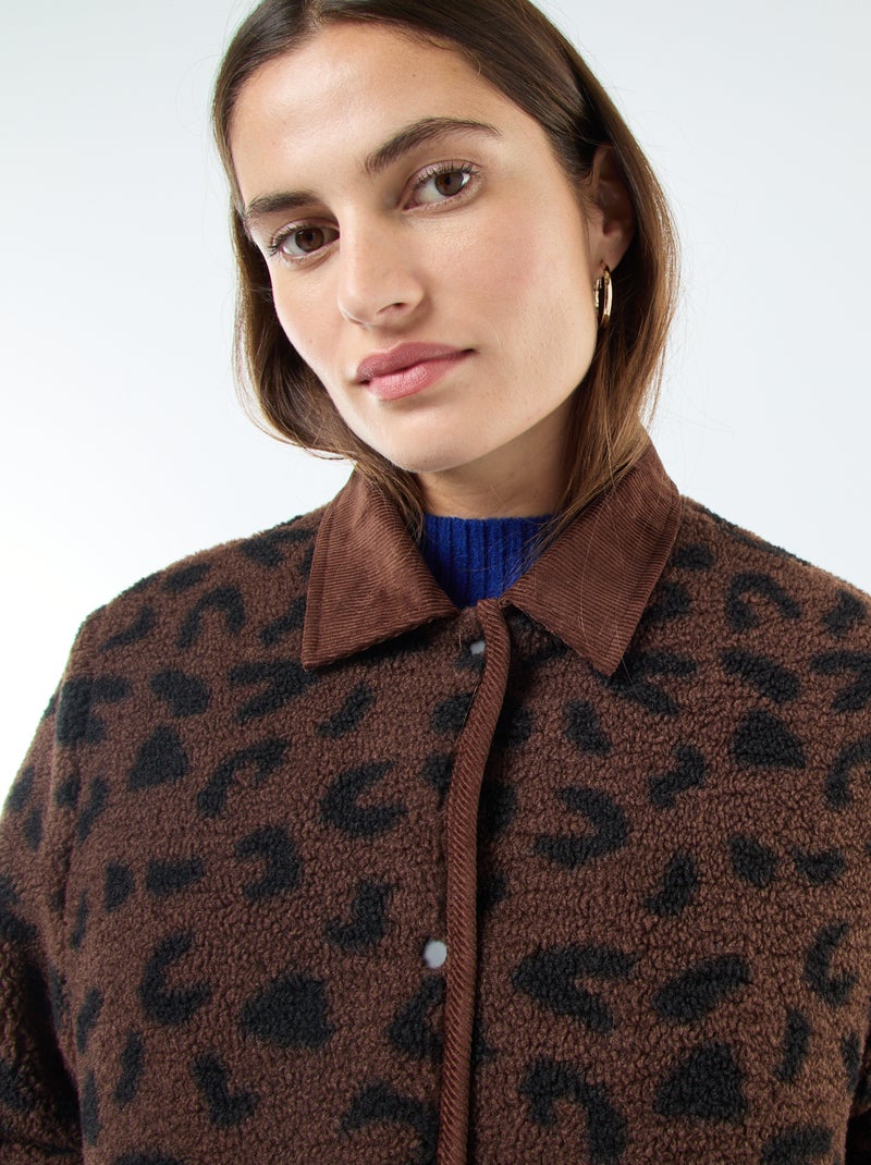 Casaco quente reversível Preto - Kiabi