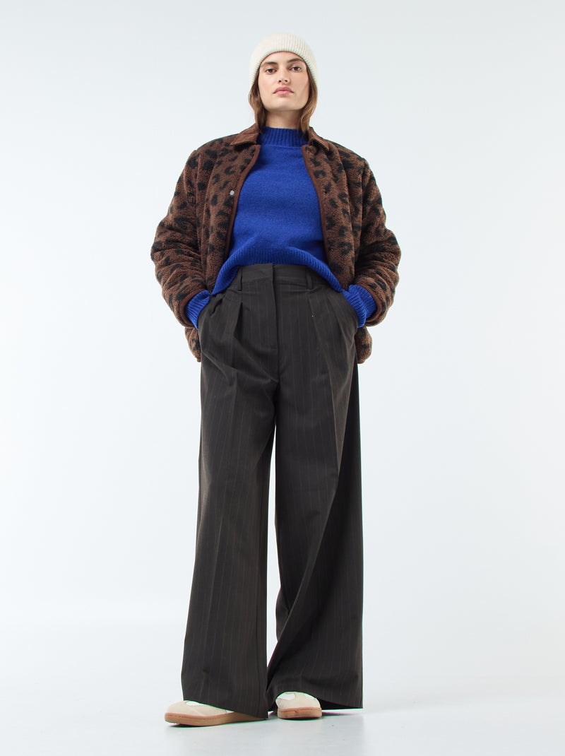 Casaco quente reversível Preto - Kiabi