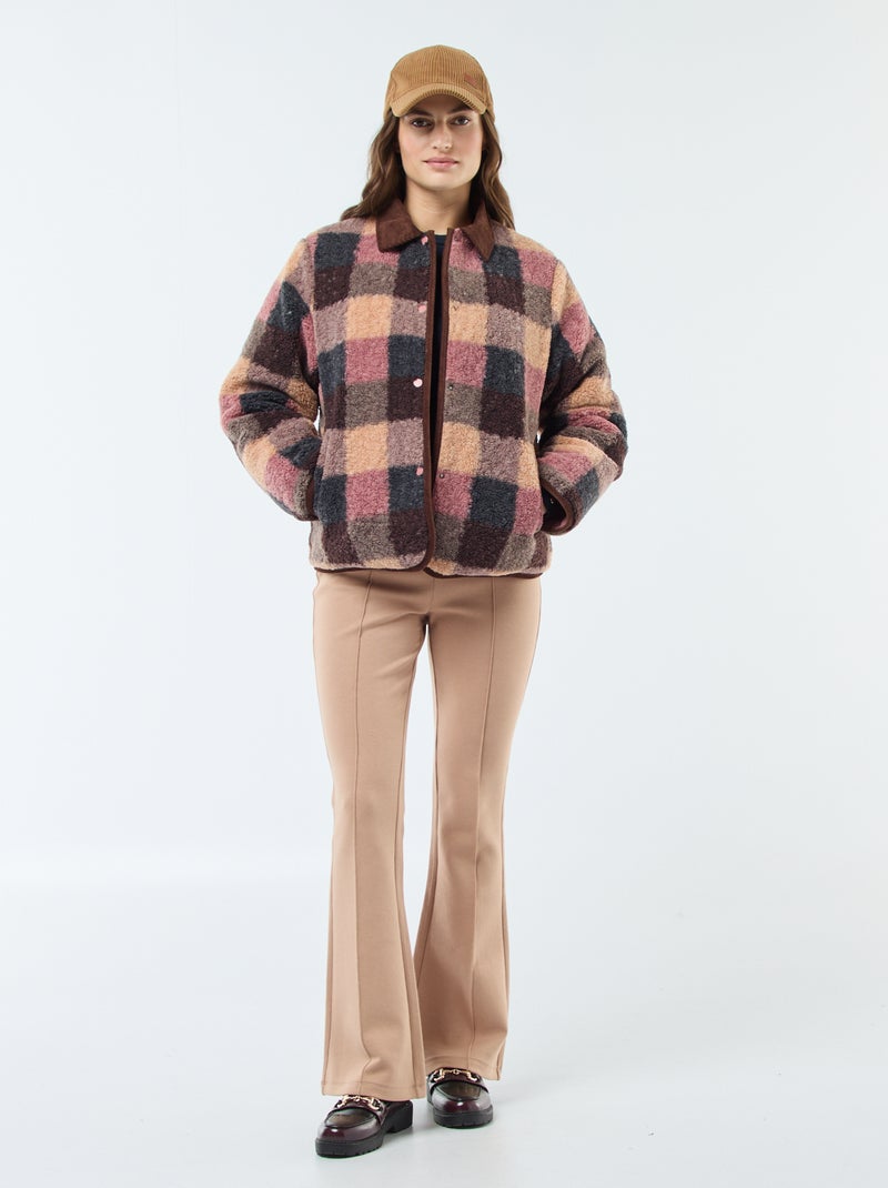 Casaco quente reversível Rosa - Kiabi