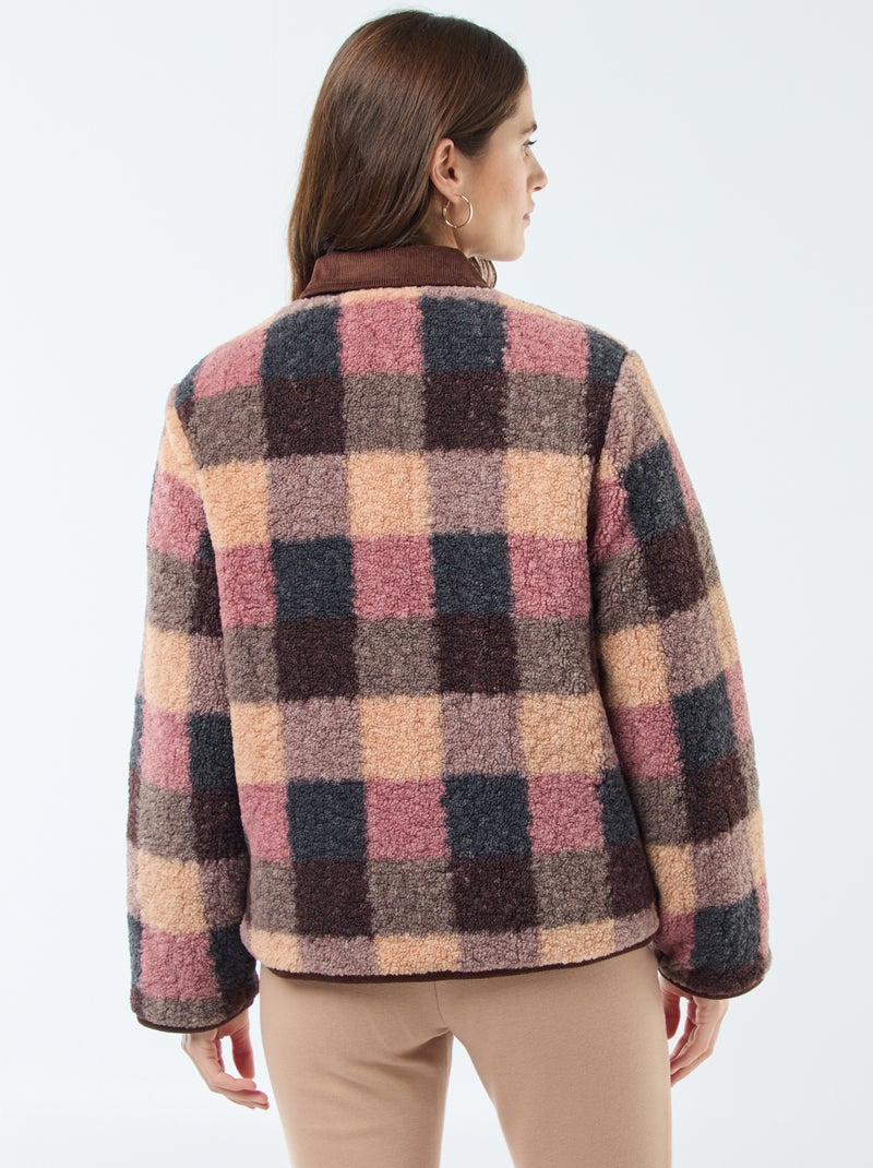 Casaco quente reversível Rosa - Kiabi