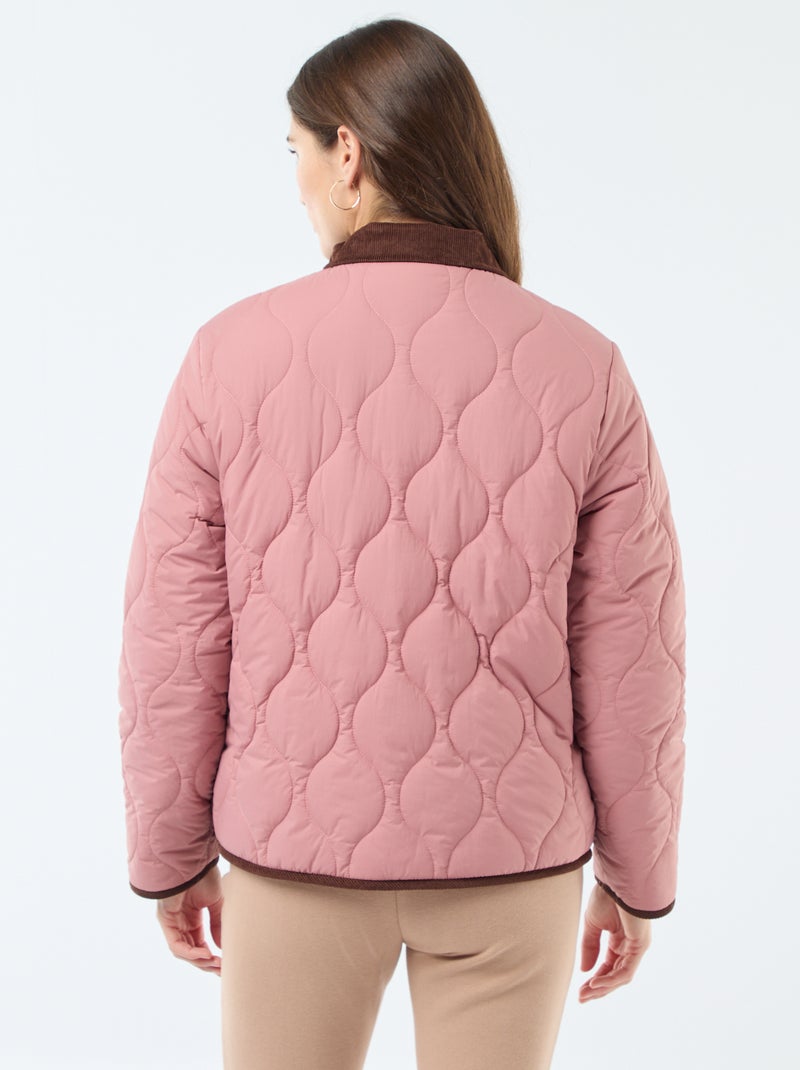 Casaco quente reversível Rosa - Kiabi