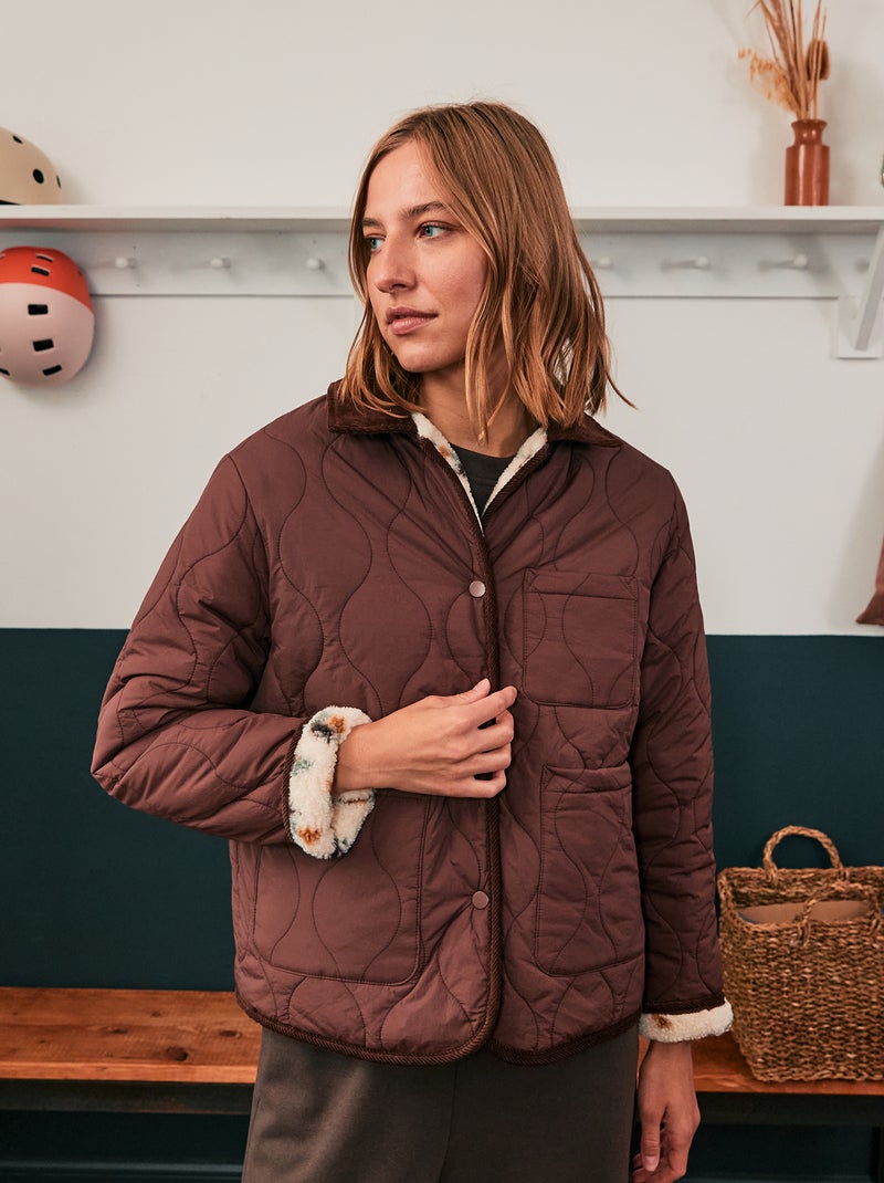 Casaco quente reversível Vermelho - Kiabi