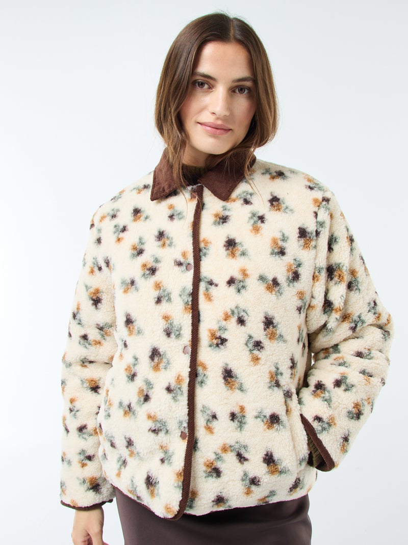 Casaco quente reversível Vermelho - Kiabi