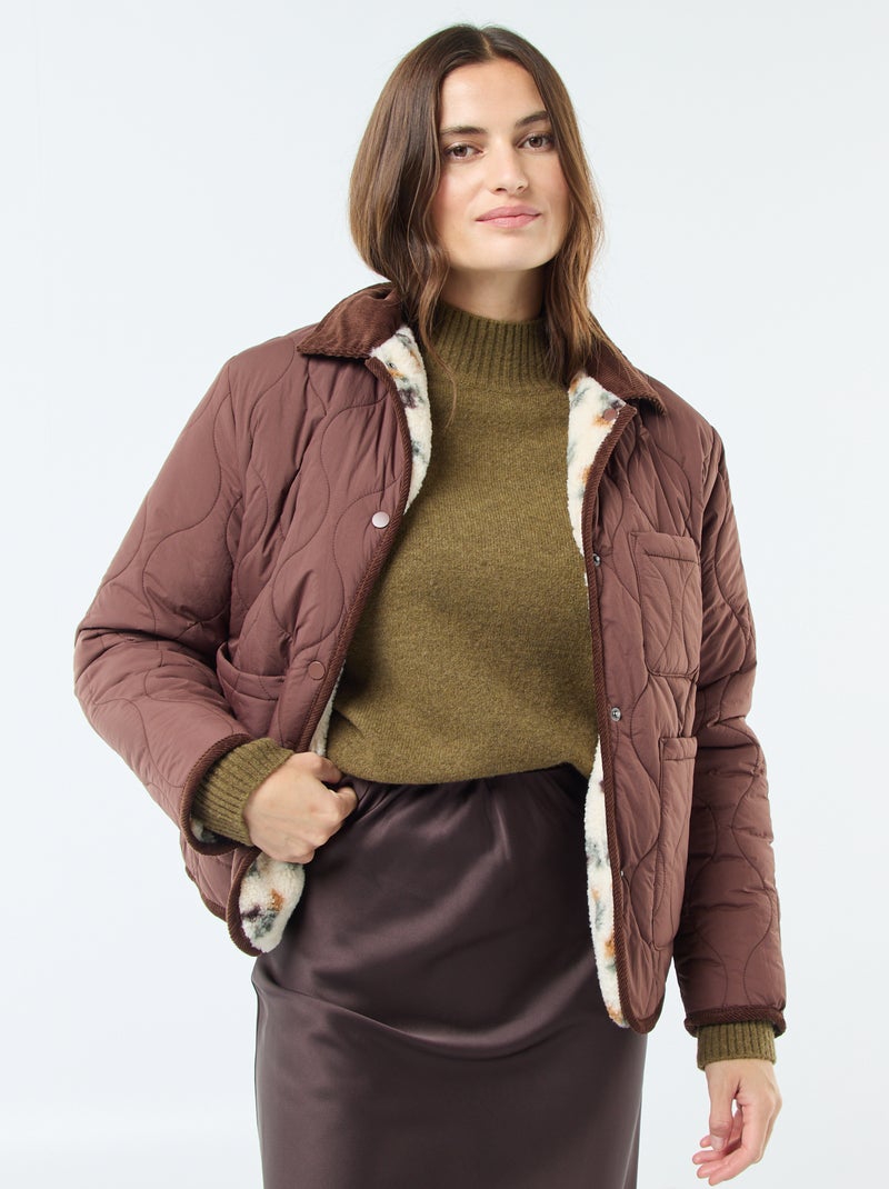 Casaco quente reversível Vermelho - Kiabi