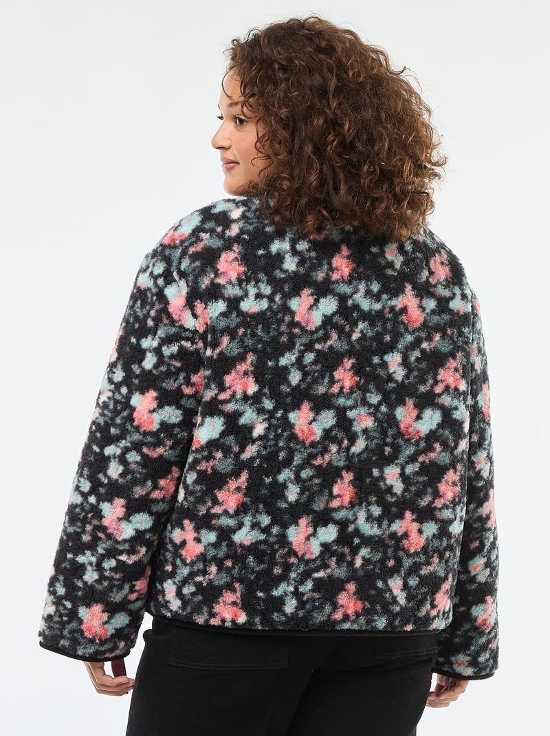 Casaco quente workwear reversível com fecho de pressão Caqui - Kiabi