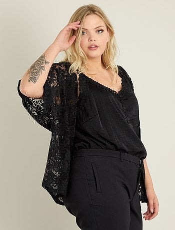 Casaco quimono de renda - Kiabi