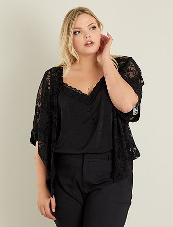 Casaco quimono de renda - Kiabi