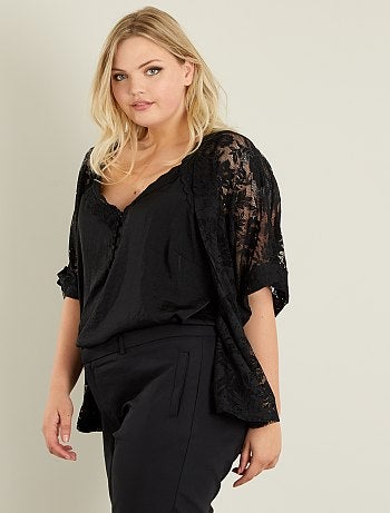 Casaco quimono de renda - Kiabi