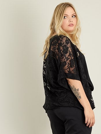 Casaco quimono de renda - Kiabi