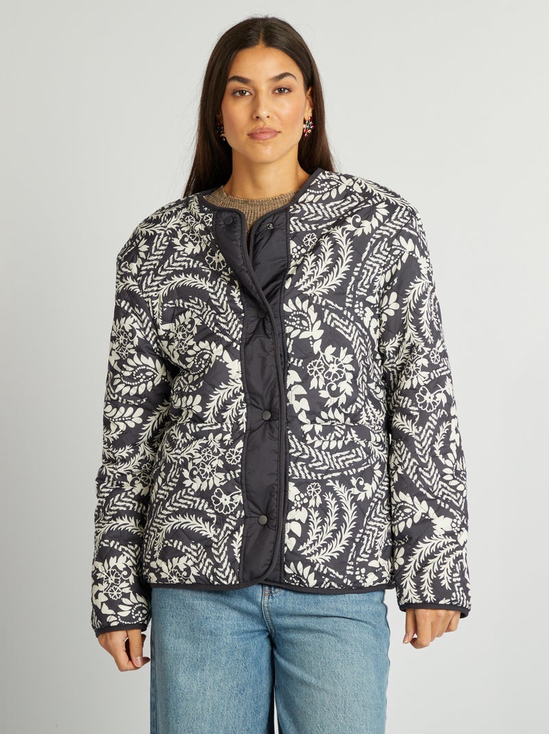 Casaco reversível oversize PRETO - Kiabi