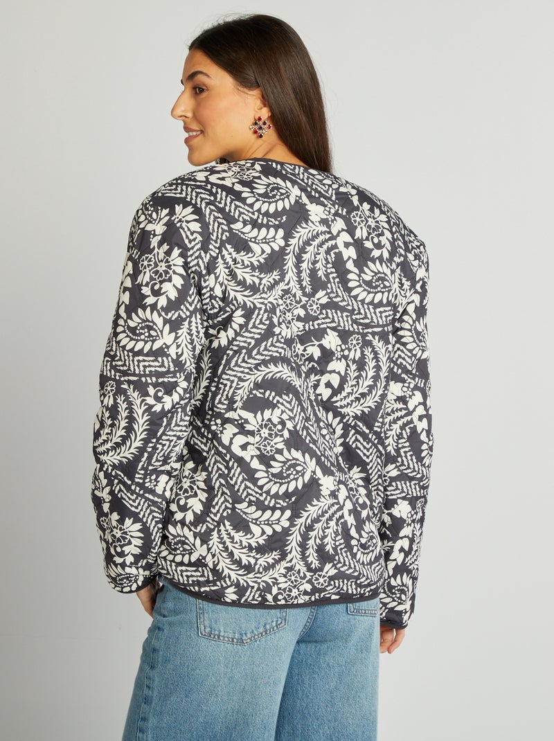 Casaco reversível oversize PRETO - Kiabi