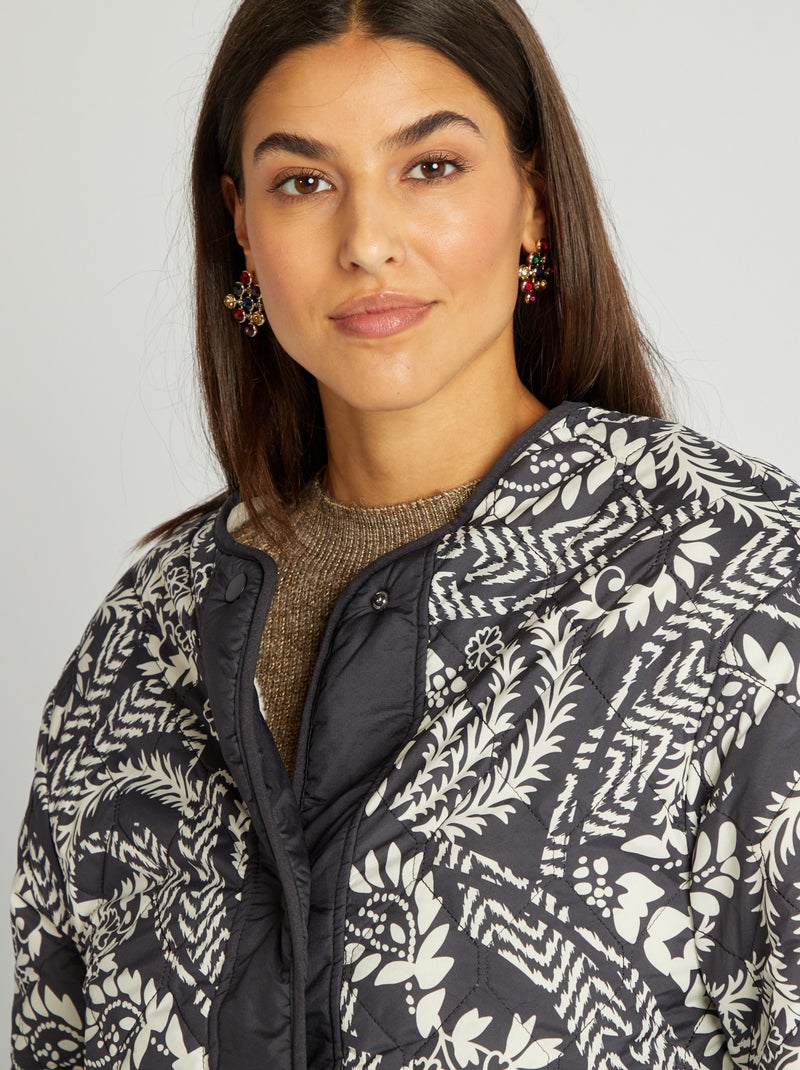 Casaco reversível oversize PRETO - Kiabi