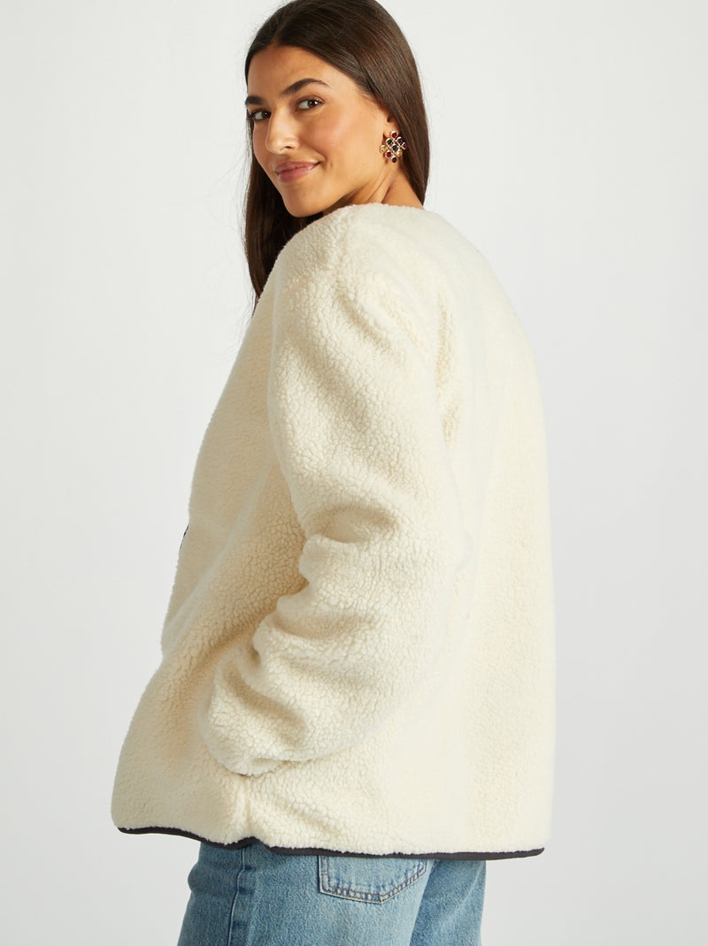 Casaco reversível oversize PRETO - Kiabi