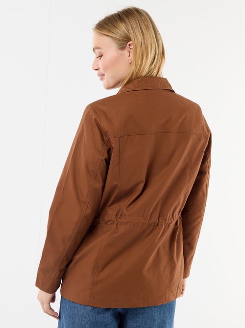 Casaco sahariano com botões de pressão frontais - Kiabi