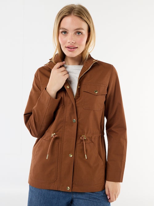 Casaco sahariano com botões de pressão frontais - Kiabi