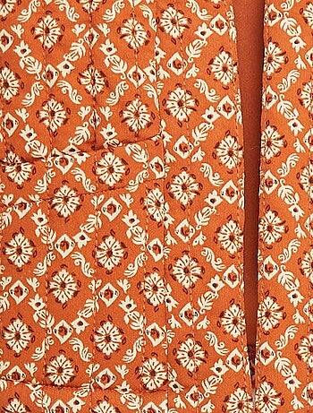 Casaco sem mangas acolchoado estampado