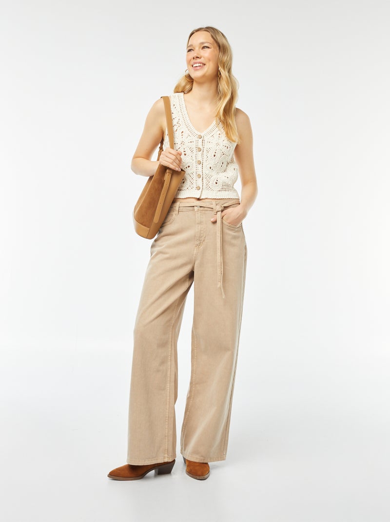 Casaco sem mangas BEGE - Kiabi