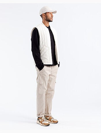 Casaco sem mangas casual branco