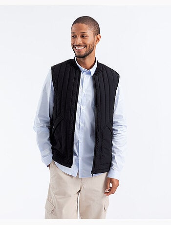 Casaco sem mangas casual preto