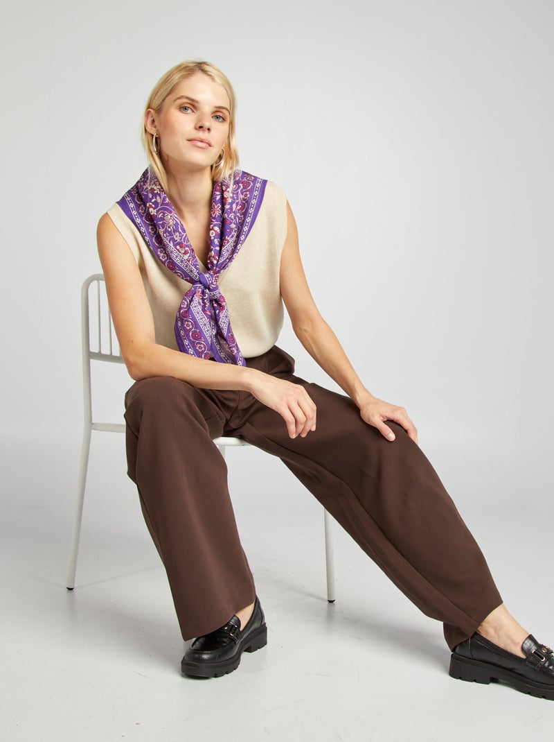 Casaco sem mangas com decote em bico BEGE - Kiabi