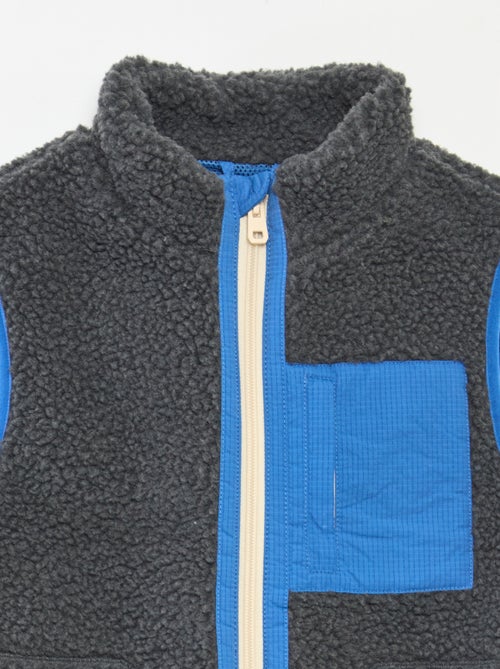 Casaco sem mangas com efeito pelo de ovelha - Kiabi