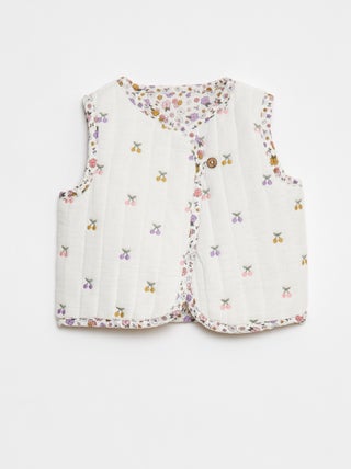 Casaco sem mangas com motivo floral