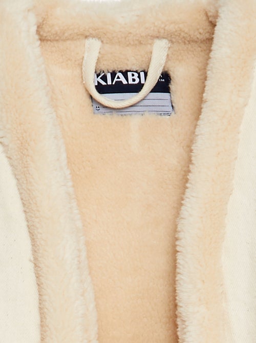 Casaco sem mangas de ganga e imitação de pelo - Kiabi