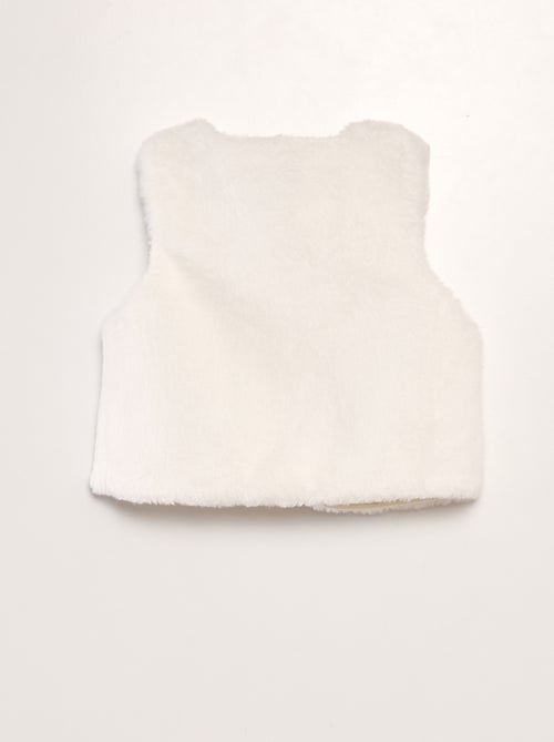 Casaco sem mangas em imitação de pelo - Kiabi