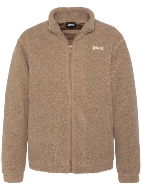 Casaco sherpa bege para homem schott plartic - Kiabi
