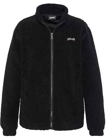 Casaco Sherpa Preto para Homem Schott PLARTIC
