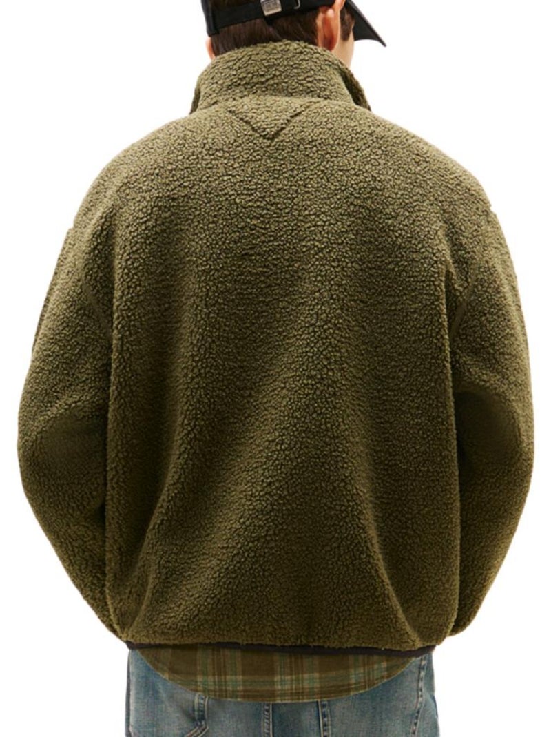 Casaco Sherpa Verde para Homem Tommy Hilfiger com Emblema Verde - Kiabi