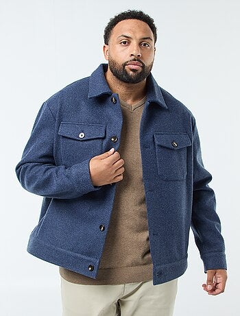 Casaco Sobrecamisa Quente em Lã