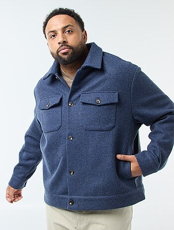 Casaco Sobrecamisa Quente em Lã