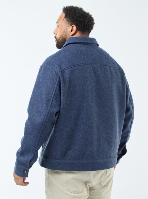 Casaco Sobrecamisa Quente em Lã - Kiabi