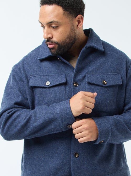 Casaco Sobrecamisa Quente em Lã - Kiabi