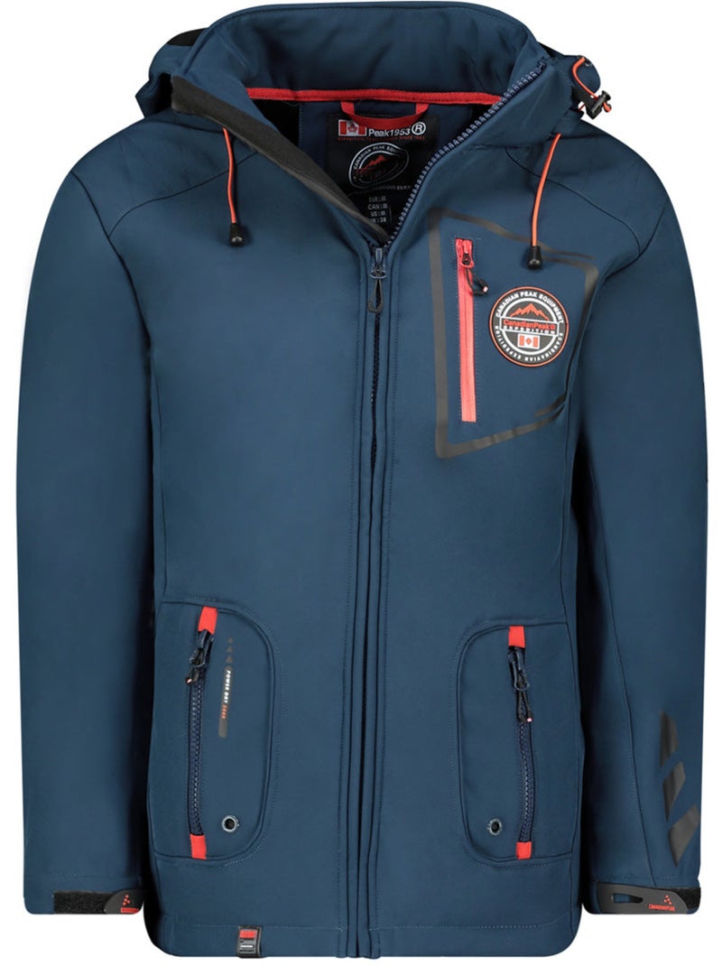 Casaco softshell com capuz ajustável tacibeak – canadian peak Azul-marinho - Kiabi