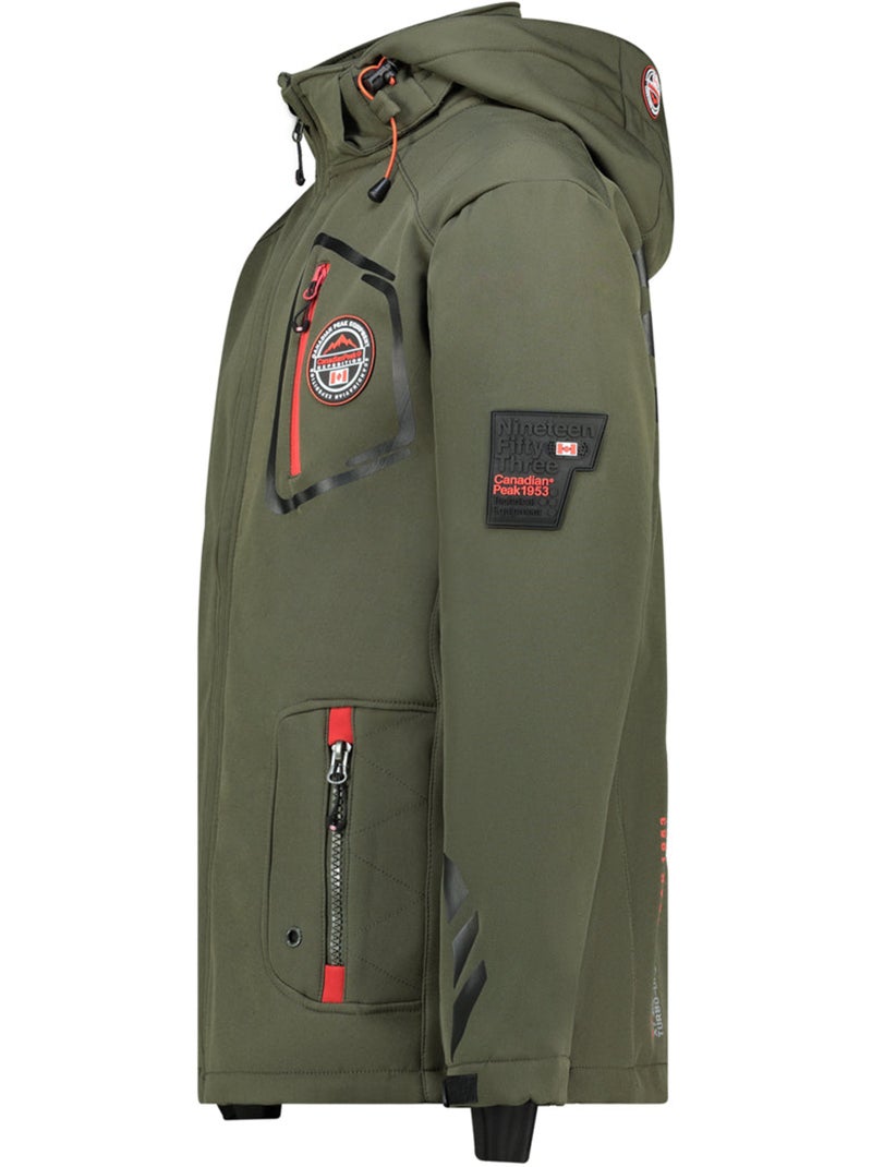 Casaco softshell com capuz ajustável tacibeak – canadian peak Cáqui - Kiabi