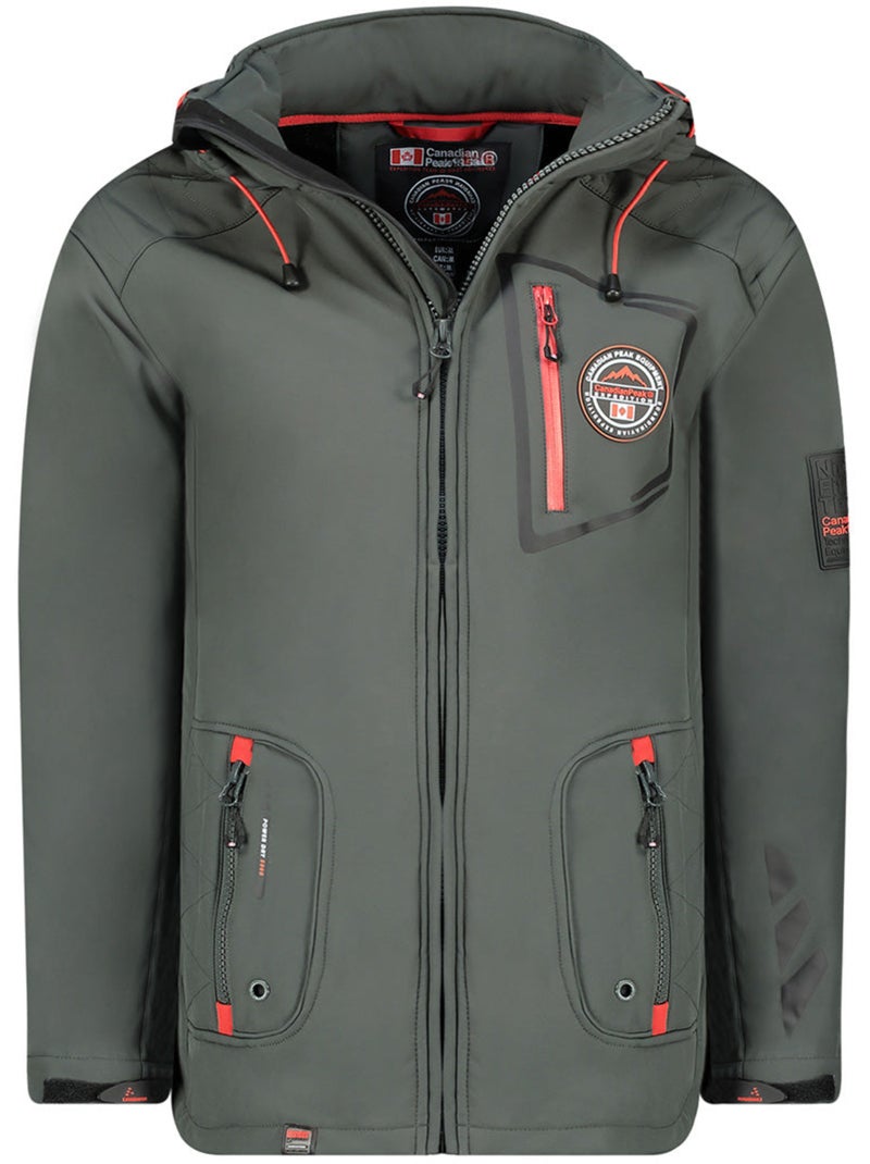 Casaco softshell com capuz ajustável tacibeak – canadian peak Cinza escuro - Kiabi