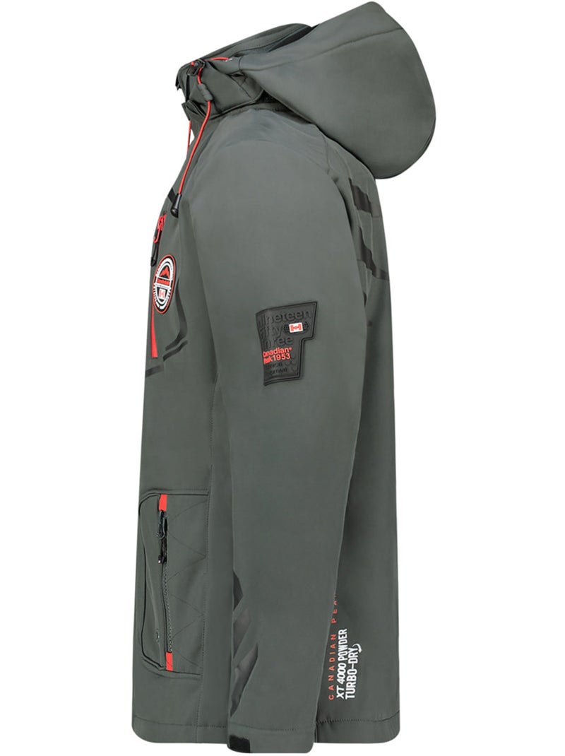 Casaco softshell com capuz ajustável tacibeak – canadian peak Cinza escuro - Kiabi