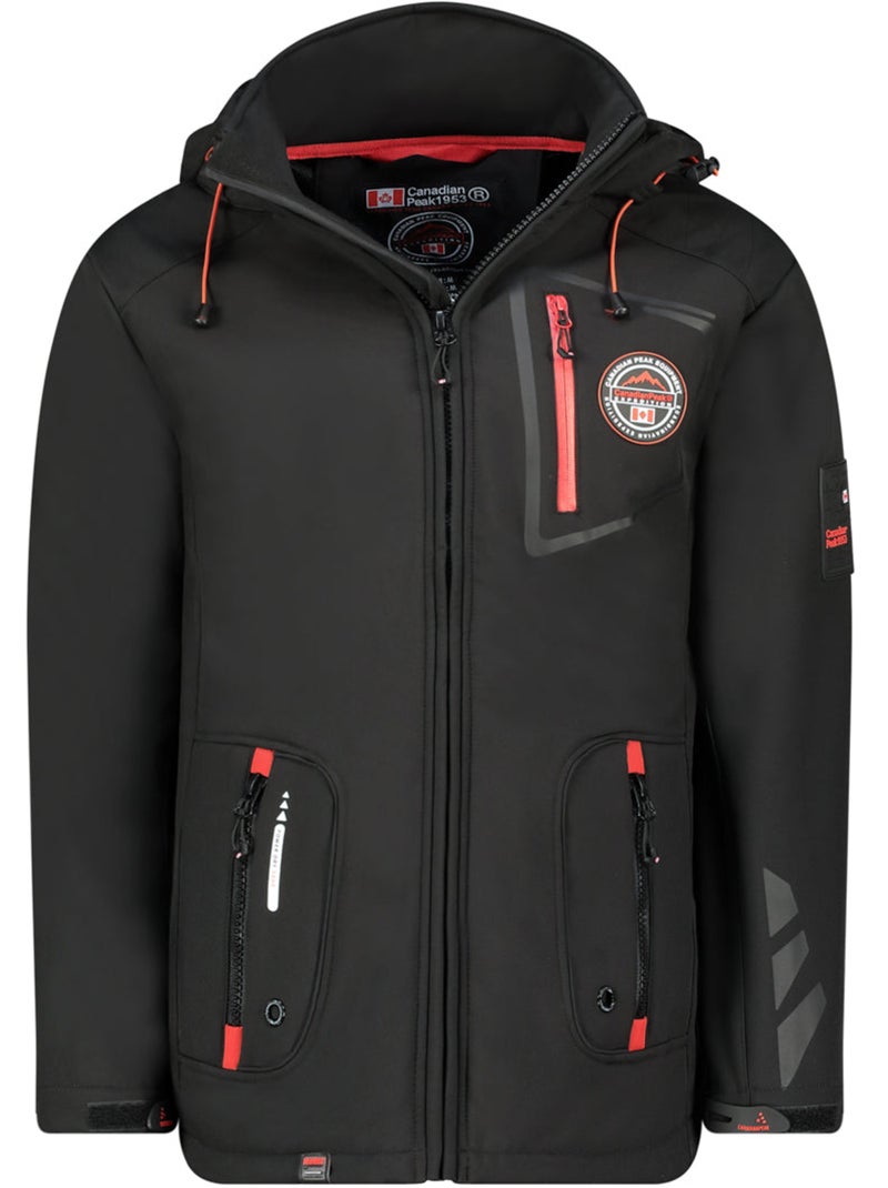 Casaco softshell com capuz ajustável tacibeak – canadian peak Preto - Kiabi