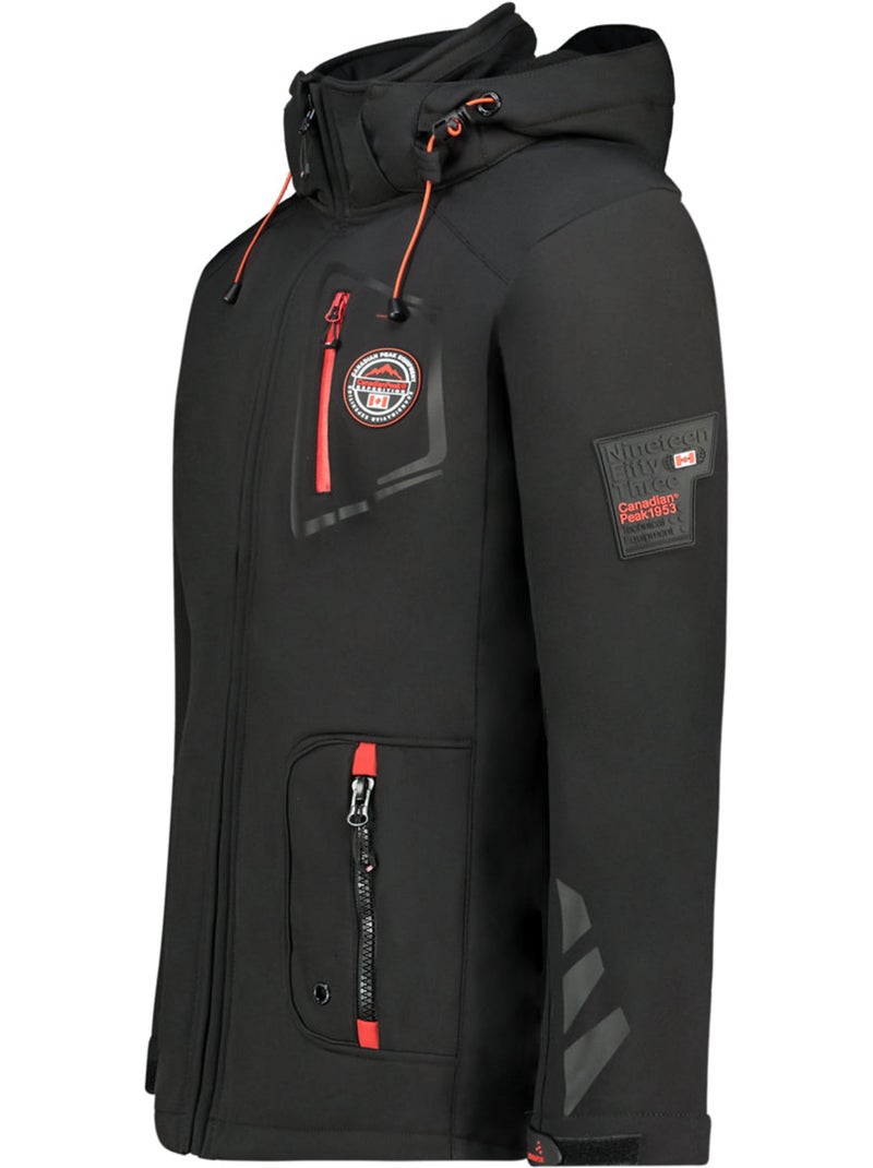 Casaco softshell com capuz ajustável tacibeak – canadian peak Preto - Kiabi